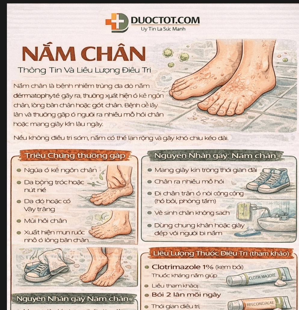 ĐIỀU TRỊ NẤM CHÂN